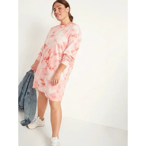 Old Navy | Dresses | Old Navy Tshirt Dress Loose Vintage Tie Dye Long Sleeve  Shift | Poshmark
